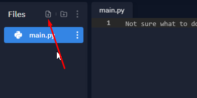 Click on the page with a + on it